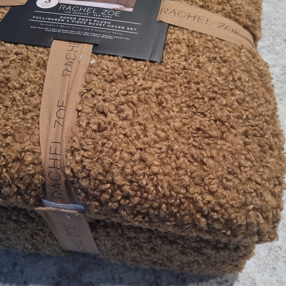 Rachel Zoe Sherpa Cozy PLUSH Full/QUEEN Size Comforter 3 Piece set - Picture 6 of 9
